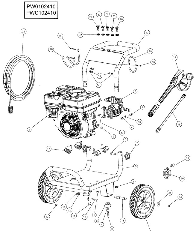 POWERMATE PW0102410 replacement parts